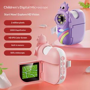 Cross-border Explosions Children's <b>Microscope</b> Camera Two-in-one Outdoor Observation HD 200W Primary School Educational Toys - Product Image 3