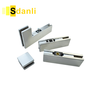 Chất lượng cao Thiết kế hiện đại phần cứng kính 304 thép không gỉ bìa không khung cửa kính phần cứng với đầu bản vá phù hợp - Product Image 4