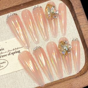<span class=keywords><strong>Uñas</strong></span> Postizas <span class=keywords><strong>de</strong></span> Lujo con Diseño <span class=keywords><strong>de</strong></span> Charms 3D, <span class=keywords><strong>Uñas</strong></span> Acrílicas Hechas a Mano - Product Image 6