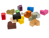 Accessoires de jeu de société de divertissement de forme personnalisée, mini jouets en bois imprimés Meeple