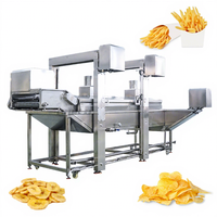 Friteuse électrique automatique 200 kg/h pour porc croustillant, filets de poisson, machine à frire en continu, machine à faire des chips de plantain