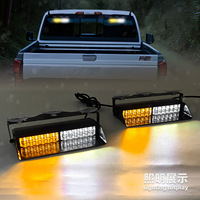 Dos luces de flash de sincronización con un controlador, luz estroboscópica Led Interior de emergencia para coche, luz estroboscópica decorativa Interior de coche