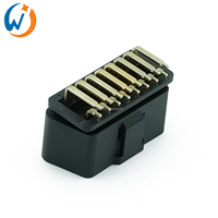 Conector Macho OBD II OBD 2 OBD2 de 12 V J1962 con Pines en Ángulo Recto de 90 Grados