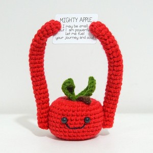 Nouvelle poupée décorative artisanale en crochet, motif 'Hug Card' en poterie de pomme, mini, mignonne, créative, pour l'encouragement actif - Product Image 2