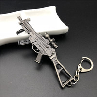 Porte-clés mini-pistolet en alliage Porte-clés réaliste pour modèles de jeu Accessoire de poche Accessoires de collection pour joueurs