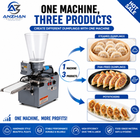 Machine à raviolis automatique commerciale ANZHAN, moteur 120 kg/h, haute capacité, 110/220 V, garantie 2 ans pour les usines alimentaires