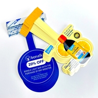 Étiquettes suspendues personnalisées étanches pour présentoirs, impression couleur vive, pour promotion en magasin