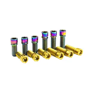 Ti Titanio Bulloni M8 BICICLETTA MOTOCROSS BMX FREESTYLE Stem Bolt 6pcs