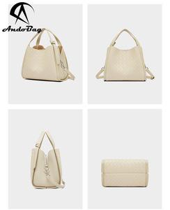 Sac seau en cuir de vachette tressé Andong pour femmes, idéal pour les sorties, le quotidien, le travail, sac bandoulière, sac à main - Product Image 6
