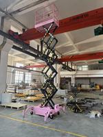 Plateforme élévatrice à ciseaux hydraulique manuelle remorquable mini 300 kg, semi-automatique et mobile, hauteur 3 m, 3,9 m, 4,8 m