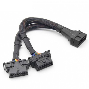LT012 <span class=keywords><strong>OBD</strong></span> 16pin OBD2 macho a doble hembra Cable de extensión Obd2 Cable de diagnóstico <span class=keywords><strong>OBD</strong></span> cable divisor extensión de herramientas de diagnóstico - Product Image 1