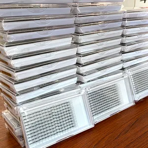 Produzione giornaliera 1500 Scatole di Private Label Premade Fan Russo Volume Ciglia C/D Ricciolo 3D/4D/5D/6D 8-15mm Pre Ha Fatto Gli Appassionati di Ciglia