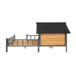 Maison pour chat, cage à poules, cadre en fer <span class=keywords><strong>unique</strong></span> tout autour, grande cabane en bois de style extérieur, niche pour chien en bois avec véranda - Product Image 5
