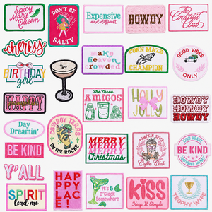 Wholesale Twill No MOQ Iron on Colorful Letter Hat Patch <b>Bundle</b> Custom Embroidered Patch for Truck Hat/Clothing - Product Image 1