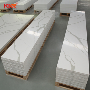Kkr nhà máy giá trắng calacatta đá cẩm thạch Hàn Quốc Đá Nhân Tạo acrylic rắn bề mặt tấm cho bàn 6-30mm Độ dày - Product Image 4