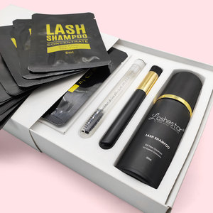 Kit de champú para limpieza de pestañas al por mayor de Etiqueta Privada, solución concentrada de espuma para pestañas, champú para pestañas, cepillo, desmaquillador de ojos - Product Image 1