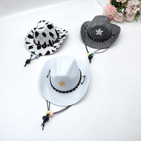 Baboney Western Cartoon Star Kindergeburtstag Party Mini Cowboy Filz Sonnenhut für Haustiere Alle Jahreszeiten
