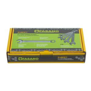Juego de Llaves Combinadas Fasano de 17 Piezas, 6-22 mm, Poligonales de 12 Puntas, Herramienta de Reparación Automotriz - Product Image 1