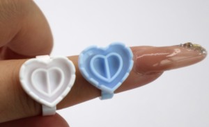 Virihashes hình trái tim keo Nhẫn Trắng nhựa ngọc bích đá pha lê Silicone Glass lông mi mở rộng chủ mô hình keo cup - Product Image 5