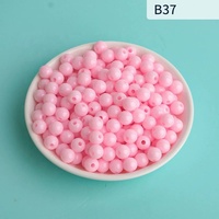 Perles d'espacement rondes en plastique imitation perle, couleur orange coucher de soleil, 8 mm, pour bracelets Kandi, projets d'amitié, loisirs créatifs en famille