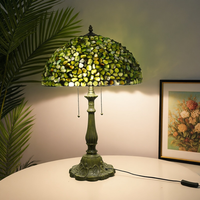Lampe de bureau en verre teinté, nouvelle couleur, 16 pouces, pour salon, chambre, bureau, café, lampe décorative rétro, lampe à particules de pierre