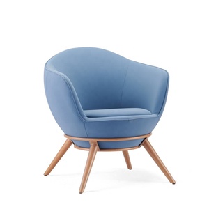 Muebles de estilo moderno con marco de madera maciza, sofá de tela de terciopelo, silla de salón de ocio - Product Image 1