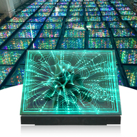 Dalles magnétiques LED à effet 3D pour piste de danse, panneaux étanches pour éclairage de mariage et de fête
