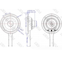 4 Ohm 30 Watt dengan lubang pemasangan dinamis, tinggi 92MM 32MM bagian dalam magnetik tertutup penuh tahan air IP68 Multimedia speaker Neodymium