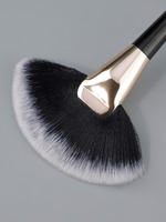 2 In1 Single Ultimate Soft Fan Makeup Brush Berkualitas Tinggi Bebas Kekejaman Hewan Highlighter Finishing Powder Brush Kuas Makeup Sintetis