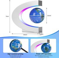 Dispositif d'affichage de lumière de nuit de globe de lévitation d'éclairage de LED avec les boules magnétiques de lévitation Produit de géographie