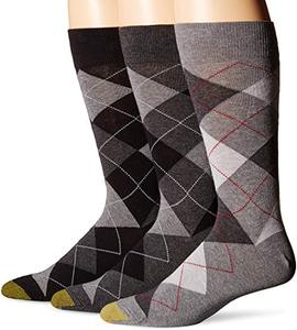 Knit Fashion Estilo Británico Diamante Hombres 3 Pack Carlyle <span class=keywords><strong>Soc</strong></span> Crew Argyle Socs - Product Image 2
