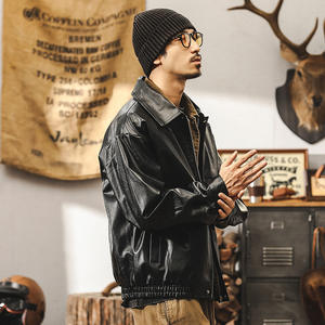 Chaqueta de Cuero Sintético Estilo Retro Americano para Hombre, Chaqueta de Motociclista de Moda, Marca Moderna, Estilo Tough Guy, Nuevo Modelo 2025, Plagianist, Guapo - Product Image 4