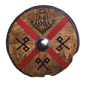 Escudo vikingo medieval Escudo vikingo de madera hecho a mano 22 pulgadas Disfraz de Halloween de Haven Shield - Product Image 1