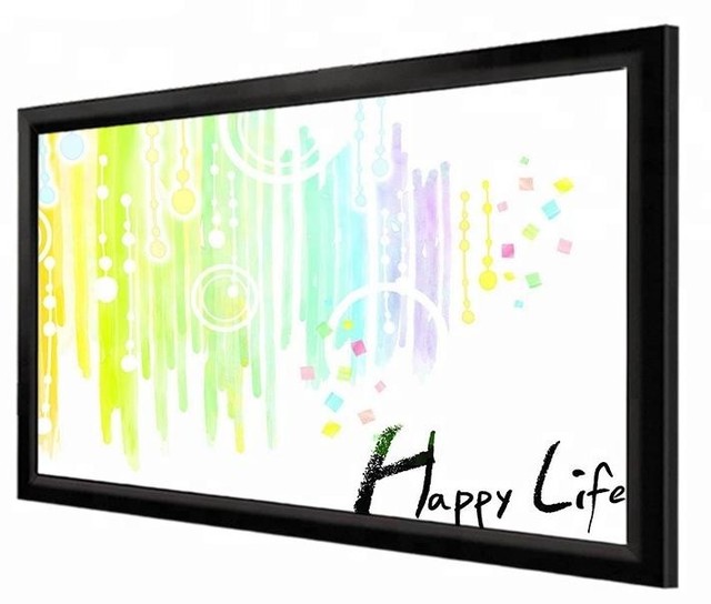Fixed Frame 135" 150" Ultra High Definition 8K Woven Acoustical Sound Transparent Projection Projector Screen