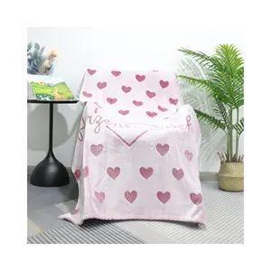 Ultra Soft Smooth Love Hearts Cutting Flannel Fleece 100% Polyester Blanket For Christmas And Holidays