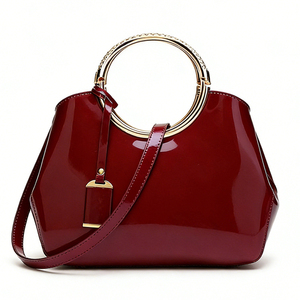 Sac <span class=keywords><strong>à</strong></span> main pour femme en cuir PU verni brillant populaire, directement de l'usine chinoise - Product Image 1