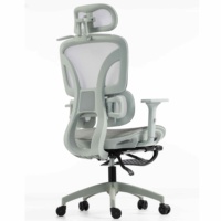 Chaise ergonomique en maille avec repose-pieds rétractable, réglable en hauteur, maille hautement élastique pour salle de conférence, haute qualité