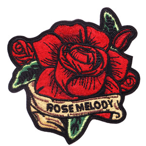 無料マシンデザインストック赤バラ花柄ドレス裏地カップパッチ服刺繍バッジ用 - Product Image 2