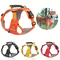 Harnais de poitrion réfléchissant pour chien avec laisse de traction antichoc et anti-évasion, pour chiens de grande, moyenne et petite taille