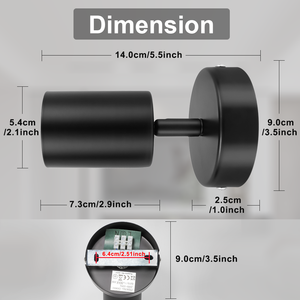 Applique murale réglable <span class=keywords><strong>GU10</strong></span> noire mate, style industriel, pour cuisine, salon, chambre et salle à manger - Product Image 2