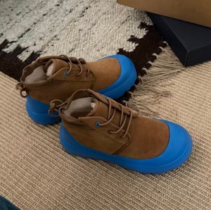 All inclusive anti collision thick soled lace up high top <b>boot</b> with thick wool lining outdoor cold resistant and warm short <b>boot</b> - Product Image 5