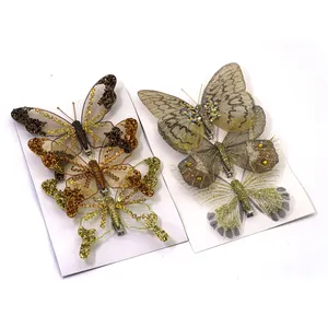 Artificial Simulation Butterfly Craft Butterfly Decorations With Clip For Home Decoration