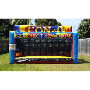 Fair festival bounce hoop shooting game inflatable connect 4 in a row basketball game for sale