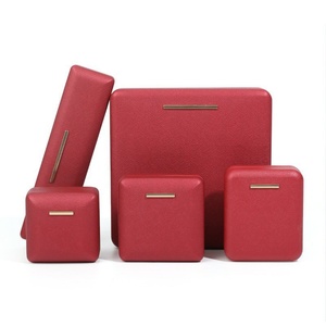 Wholesale Luxury Velvet PU Leather Jewelry Display <b>Box</b> Rectangle Shape High-End Storage for Rings <b>Earrings</b> Pendants - Product Image 4