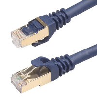 Vicenray kabel Patch berpelindung, 40G SSTP SFTP FFTP Cat8 Rj45 kecepatan tinggi 1m/5m kabel LAN dengan jaket PVC bersertifikat CE