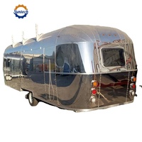 Remorque alimentaire entièrement équipée, chariot de vente de hot-dogs, construction en aluminium, pour la vente de snacks en extérieur