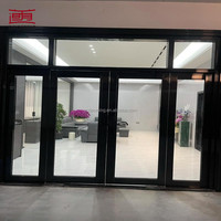Porte battante en aluminium à double vitrage trempé, à rupture de pont thermique, de conception européenne nouvelle et personnalisée, en vente