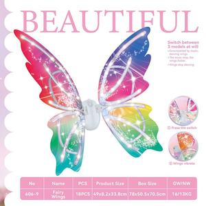 Ailes de fée électriques lumineuses simulées, balançoire papillon, ailes lumineuses LED en plastique, déguisement pour enfants, jeu de simulation, cosplay - Product Image 6