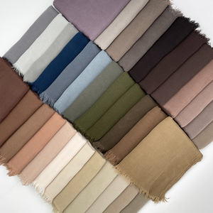 SheliaファッションソフトビスコースHijabsイスラム教徒女性カスタムレーヨンモーダルソリッドヘッドスカーフコットンタッセルショール - Product Image 6