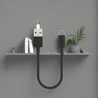 Câble USB Type C court de 20 cm de haute qualité personnalisé, câble de charge rapide 3A à 2 conducteurs avec gaine en PVC pour batterie externe